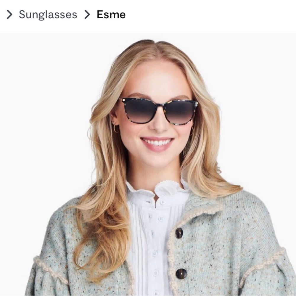 Warby Parker Women's Esme  Black and Green sunglasses